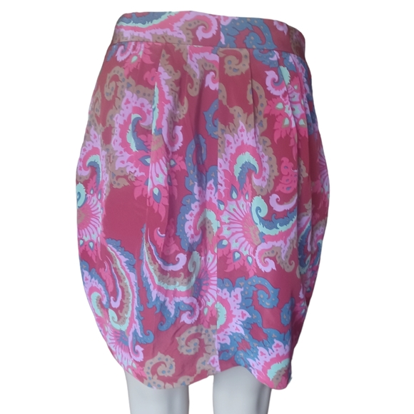 Tibi New York Womens Silk Skirt With Pockets Multicolor Button Down Size Small - Picture 6 of 8